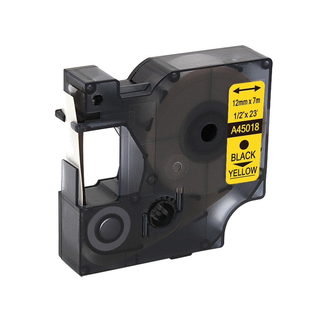 Compatible+Dymo+45018+S0720580+Black+on+Yellow+12mmx7m+NOT+Suitable+for+LW550+or+550+Turboand5XL